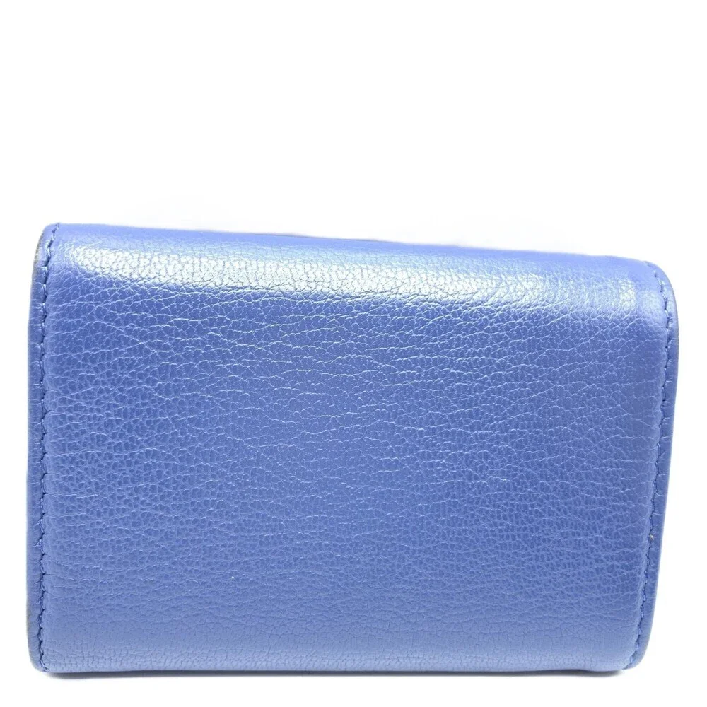 CHANEL Blue Leather Wallet
